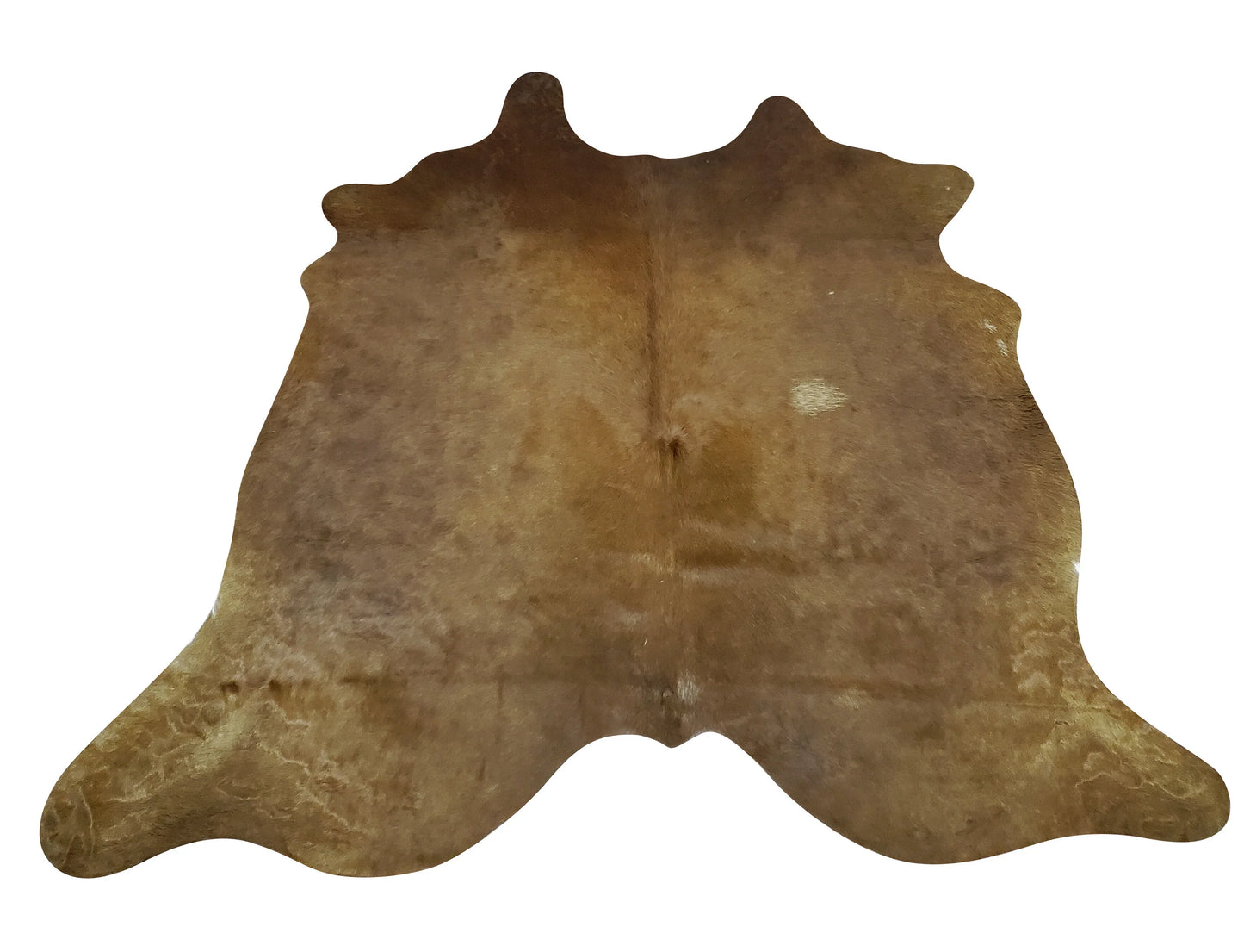 Extra Small Cowhide Rug Brown 5.4ft x 5.6ft