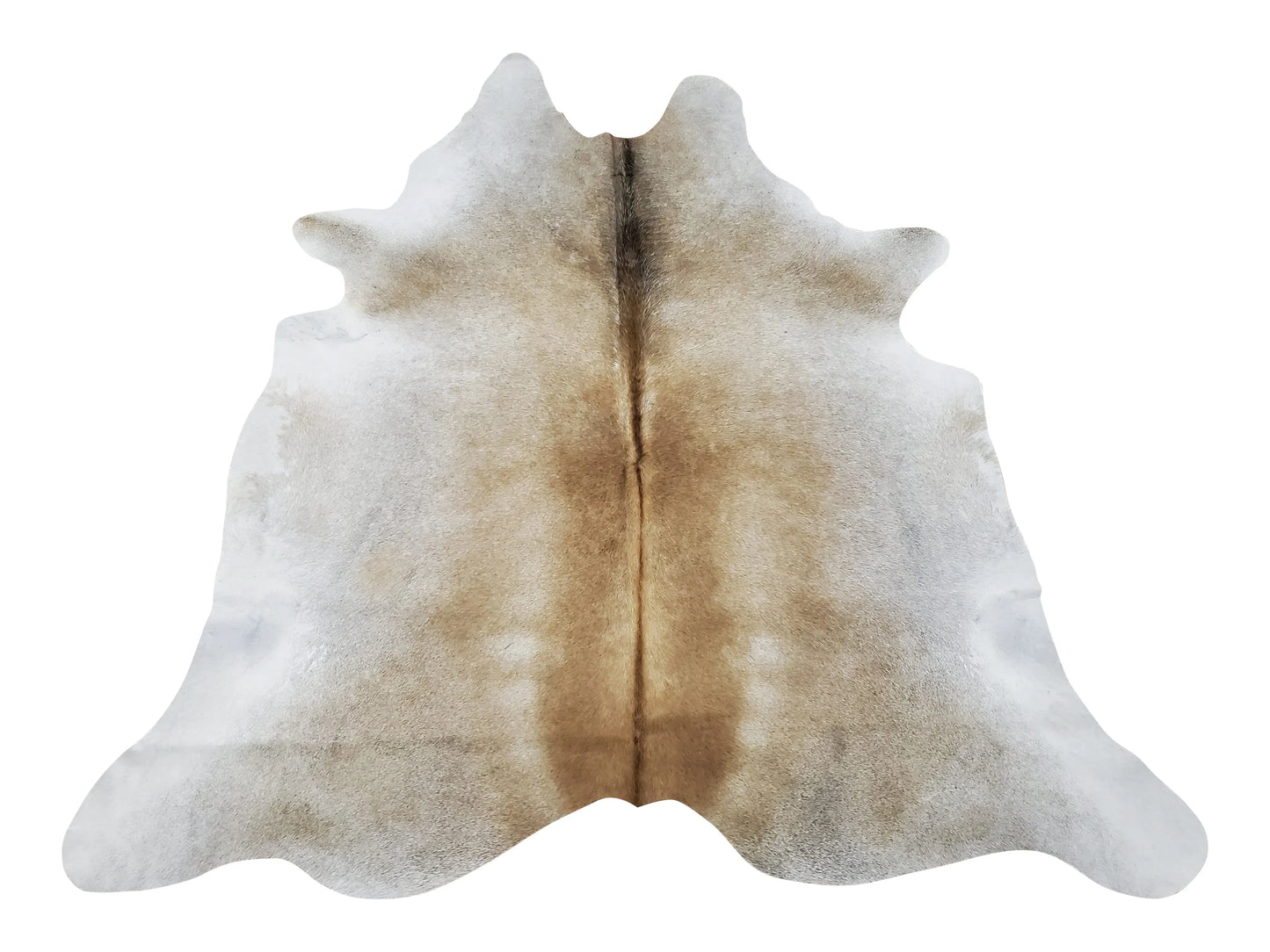 Real Cowhide Rug Beige Taupe 6.2ft x 6.2ft