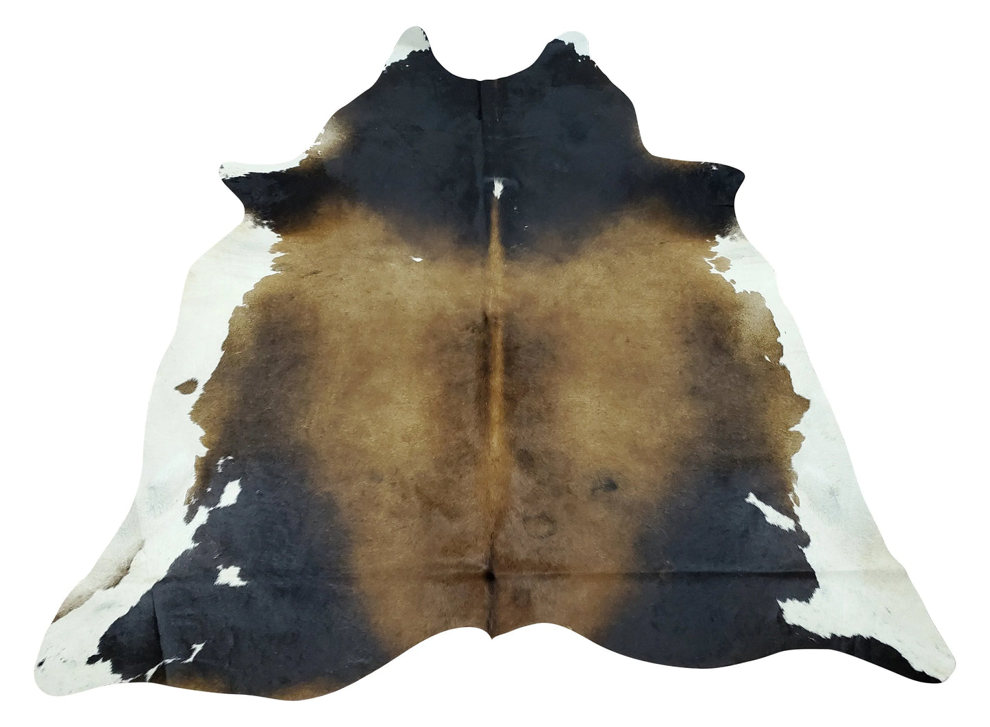 Natural Cowhide Rug Dark Brown 7ft X 6ft