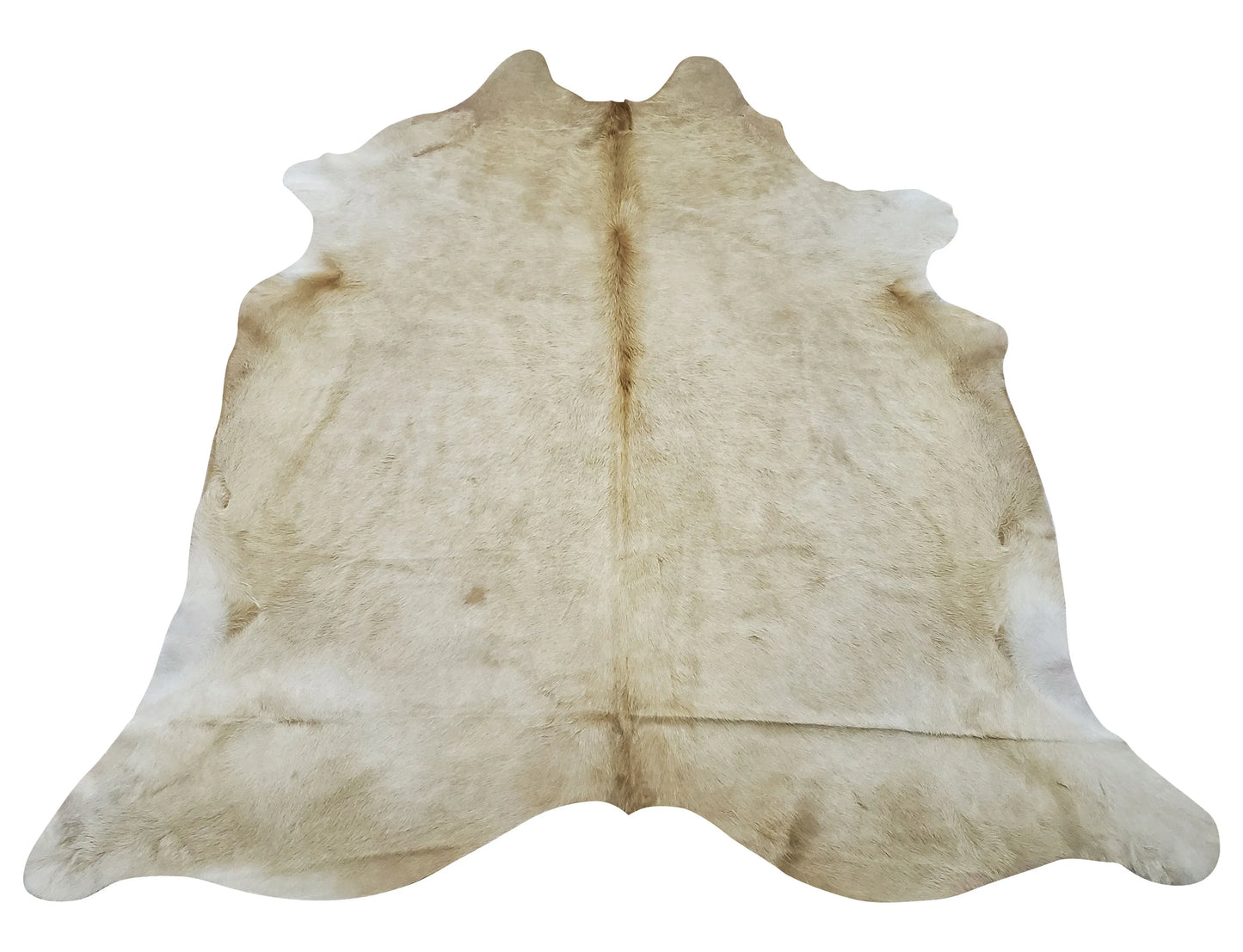 Light Beige Cowhide Rug 7.3ft x 6.1ft