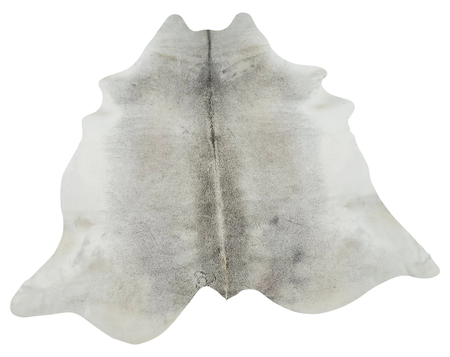 Natural Cowhide Rug Light Grey 7ft x 6.4ft
