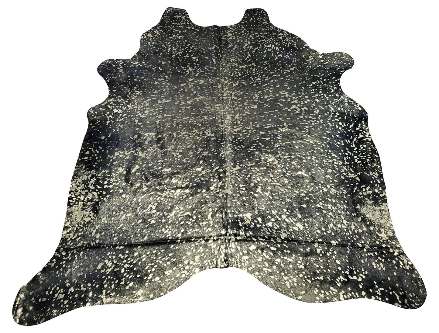 A new metallic cowhide rug in a guest room is what is needed and mix with silver and black.