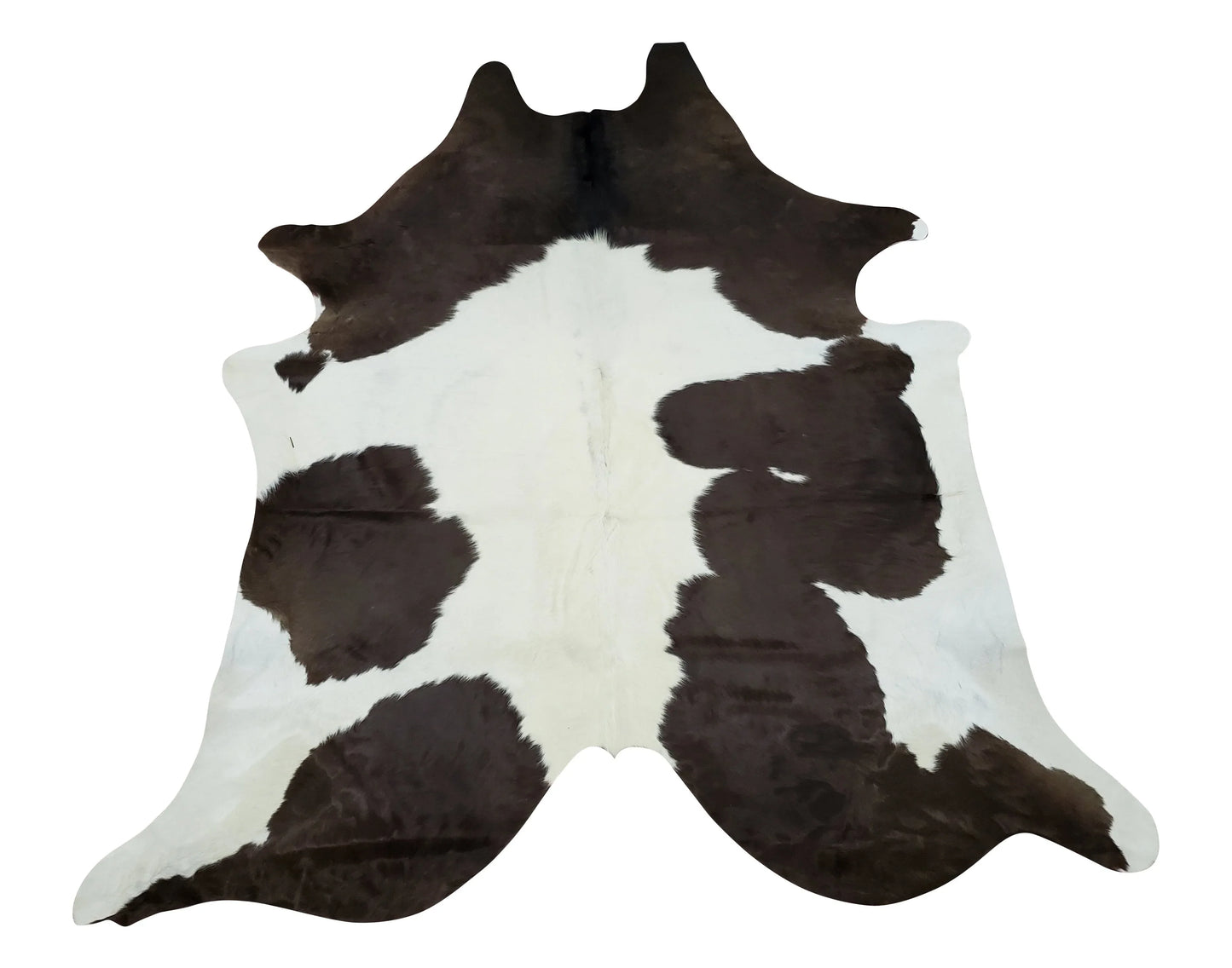 Natural Brown Black Cowhide Rug 6.6ft x 5ft