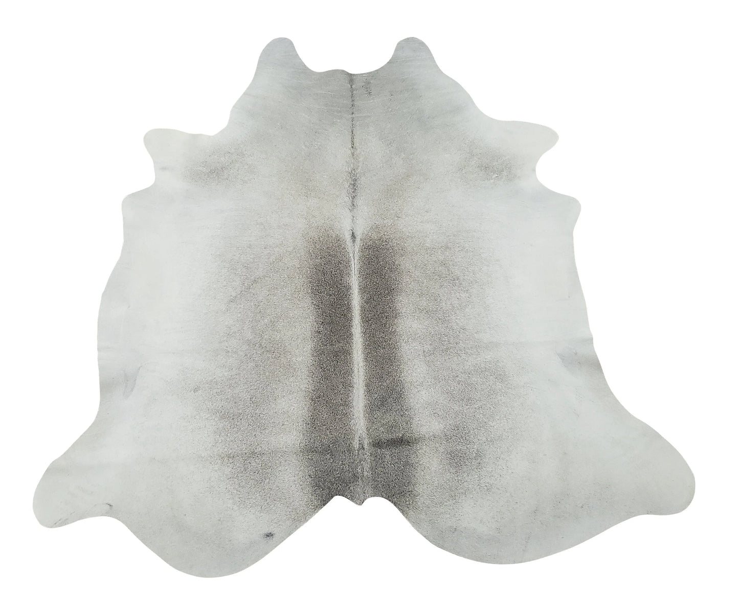 Large Cowhide Rug Grey Ivory 7ft x 6ft