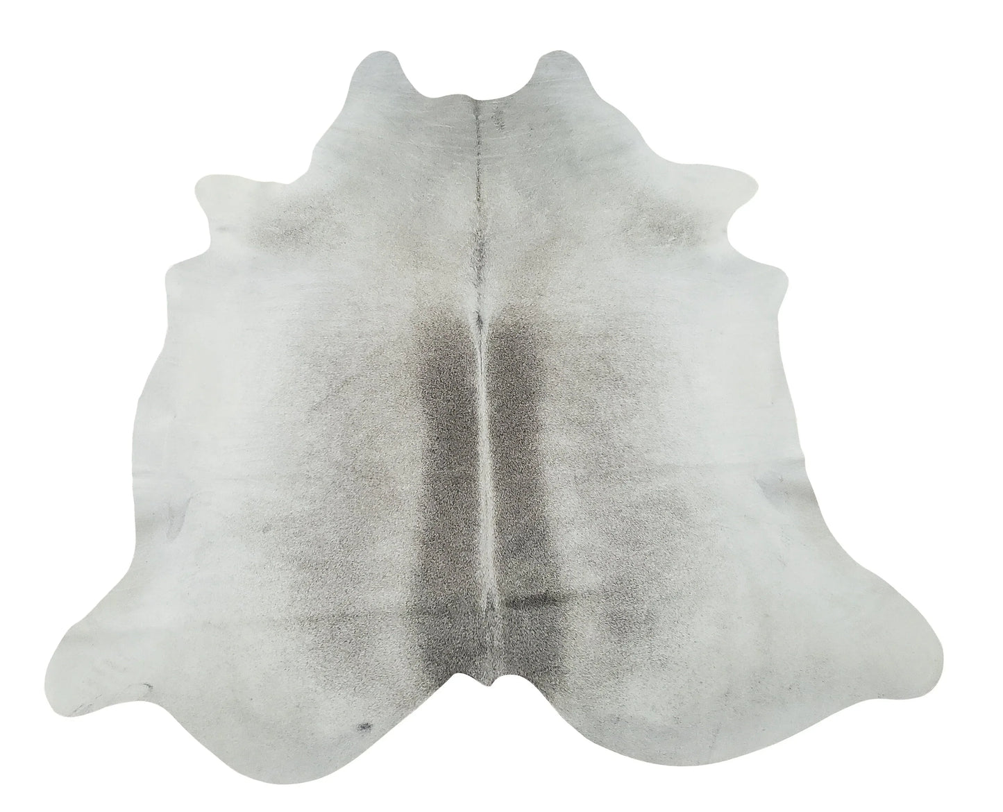 Large Cowhide Rug Grey Ivory 7ft x 6ft