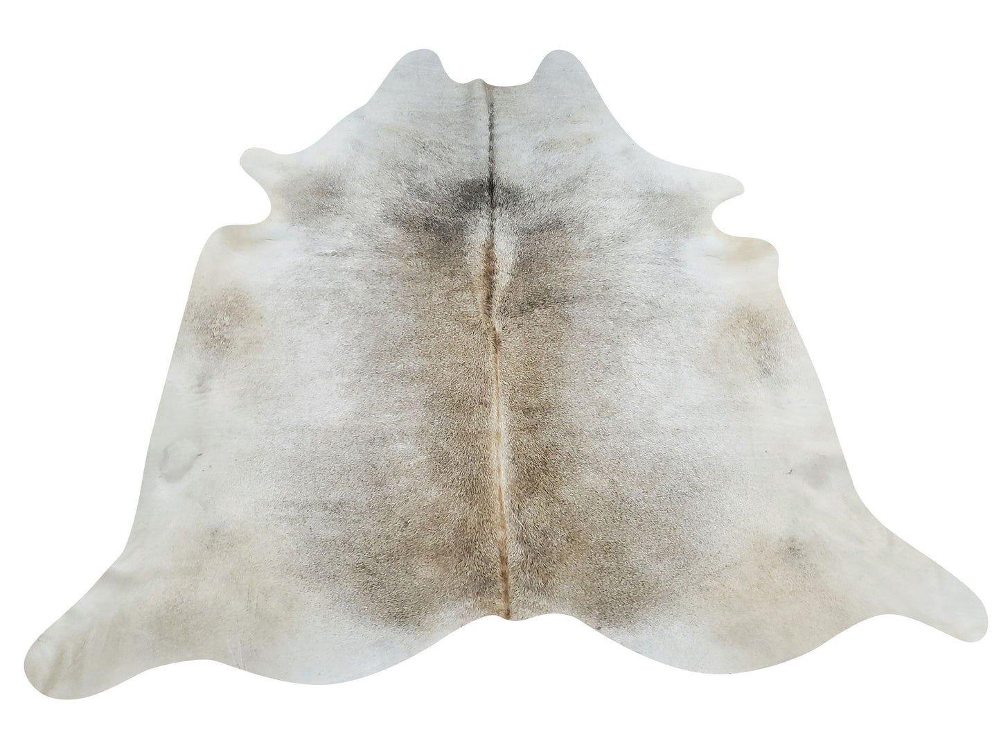 Light Grey Cowhide Rug 82 x 72 Inches