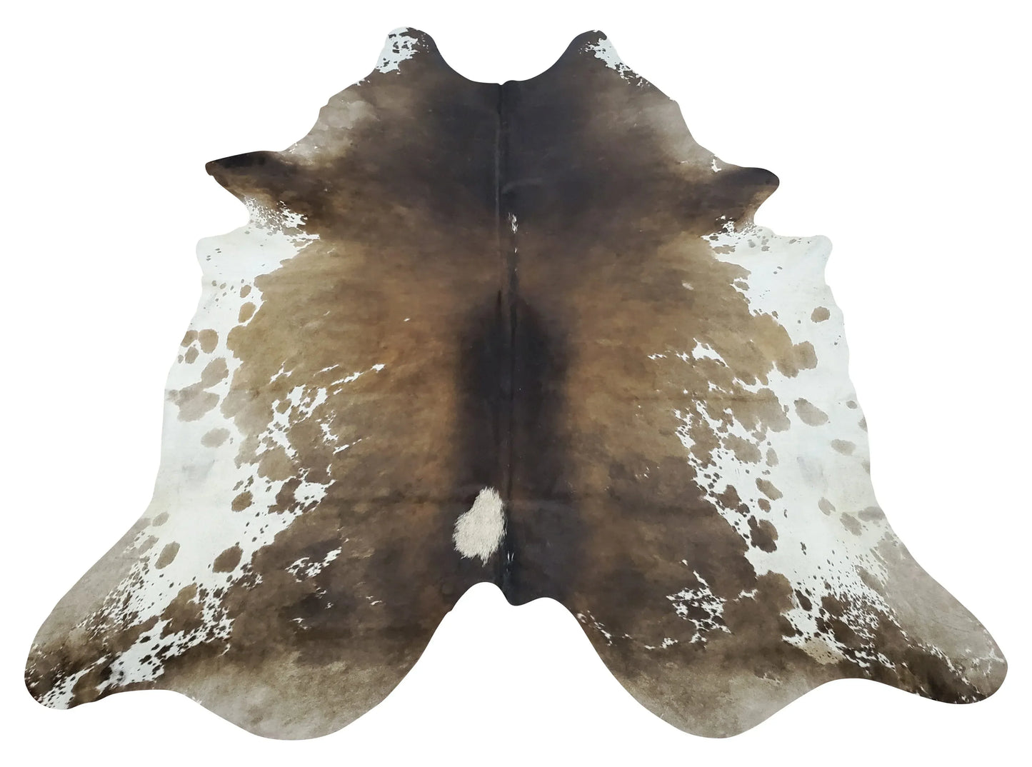 Large TriColor Cowhide Rug 8.3ft x 7.5ft