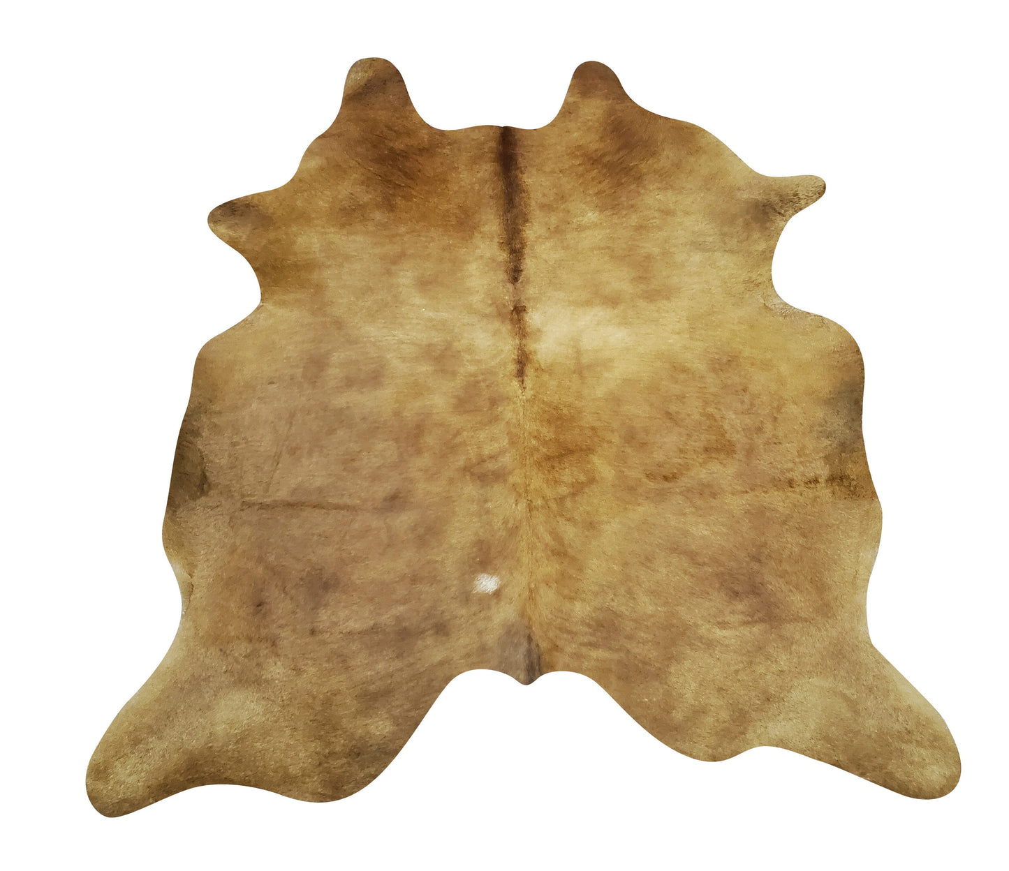 Small Medium Brown Cowhide Rug 6ft x 5ft