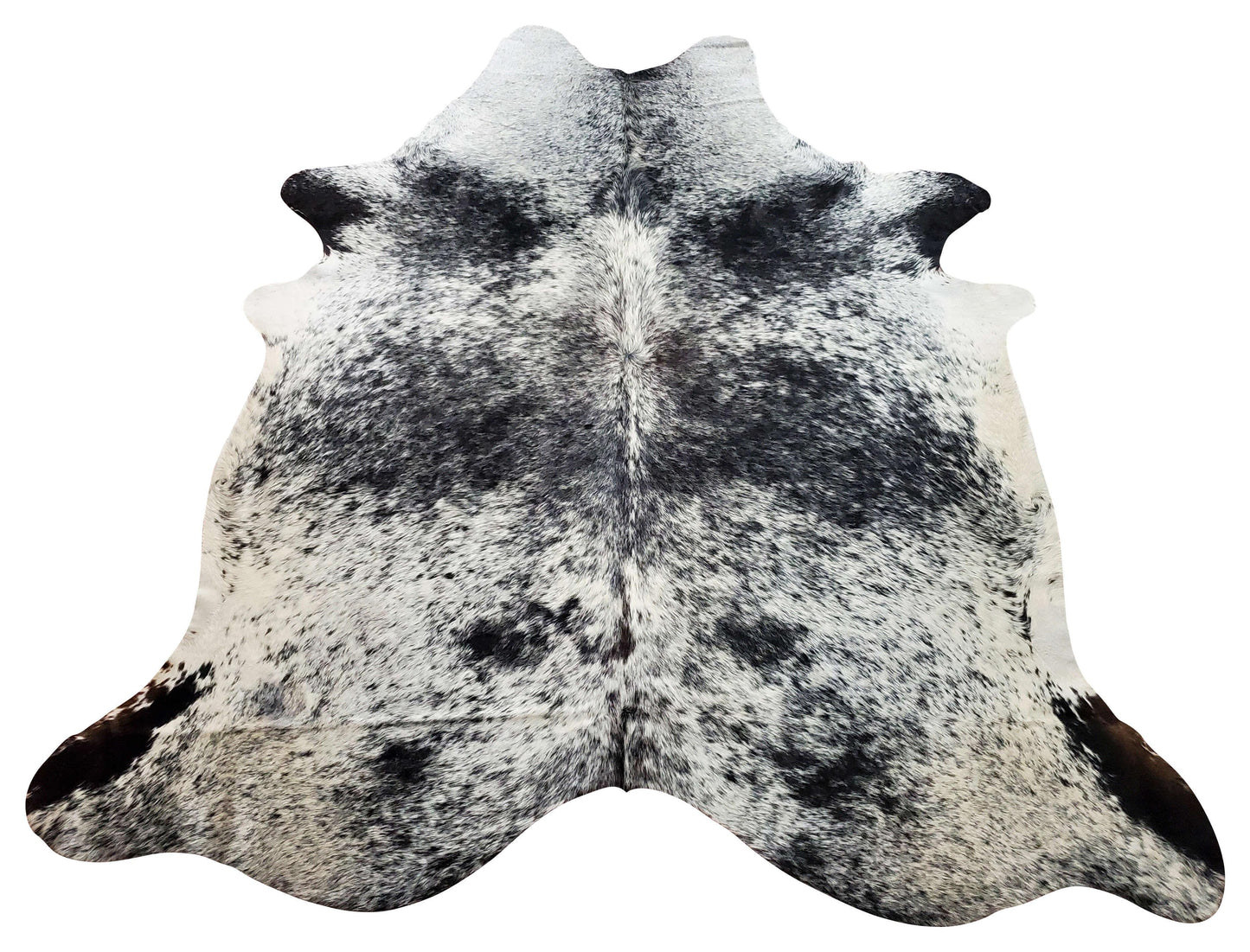 Speckled Cowhide Rug Black White 8ft x 7ft