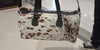Cowhide Luggage Bag In Brown White