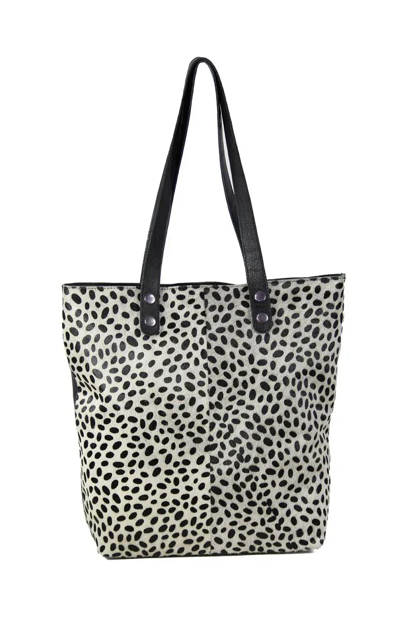 Metallic Cowhide tote bag