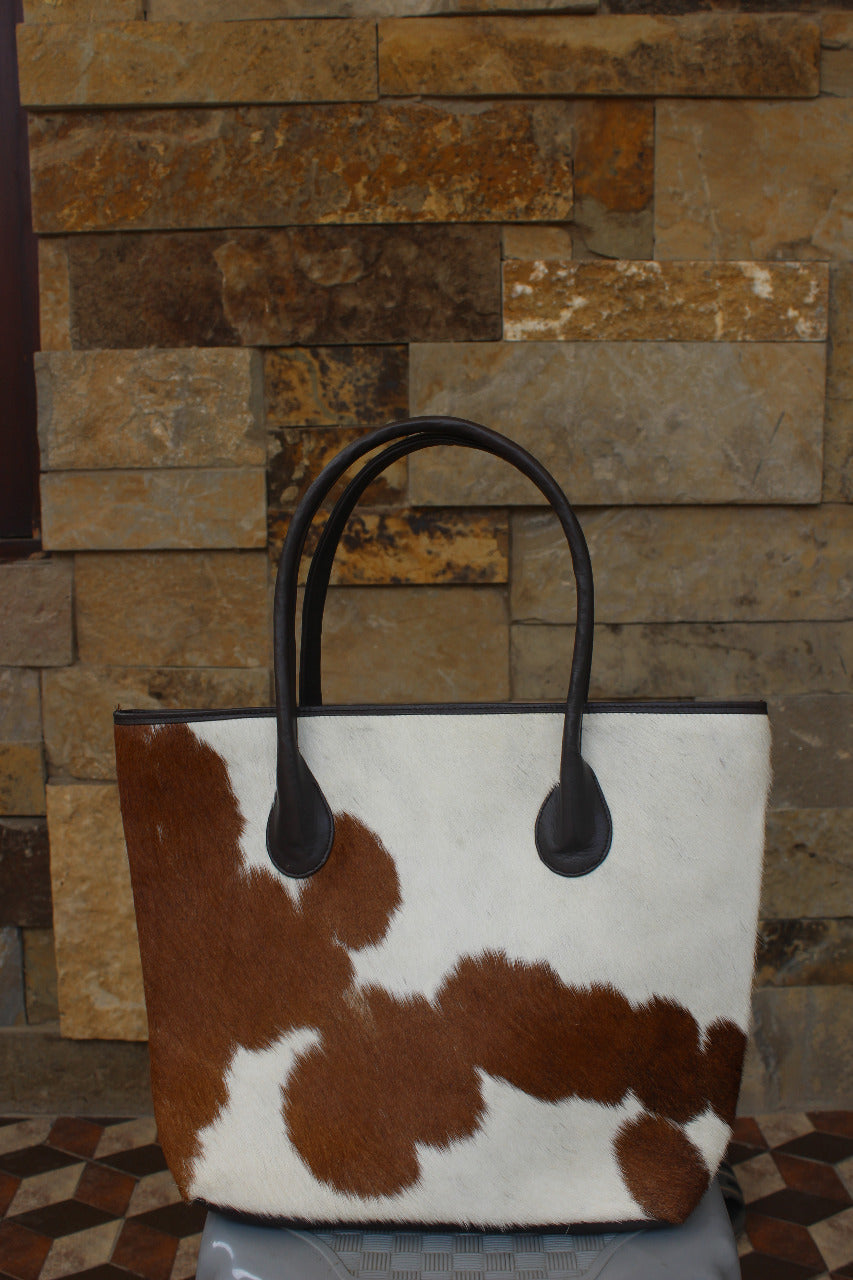 Custom Cowhide Diaper Bag