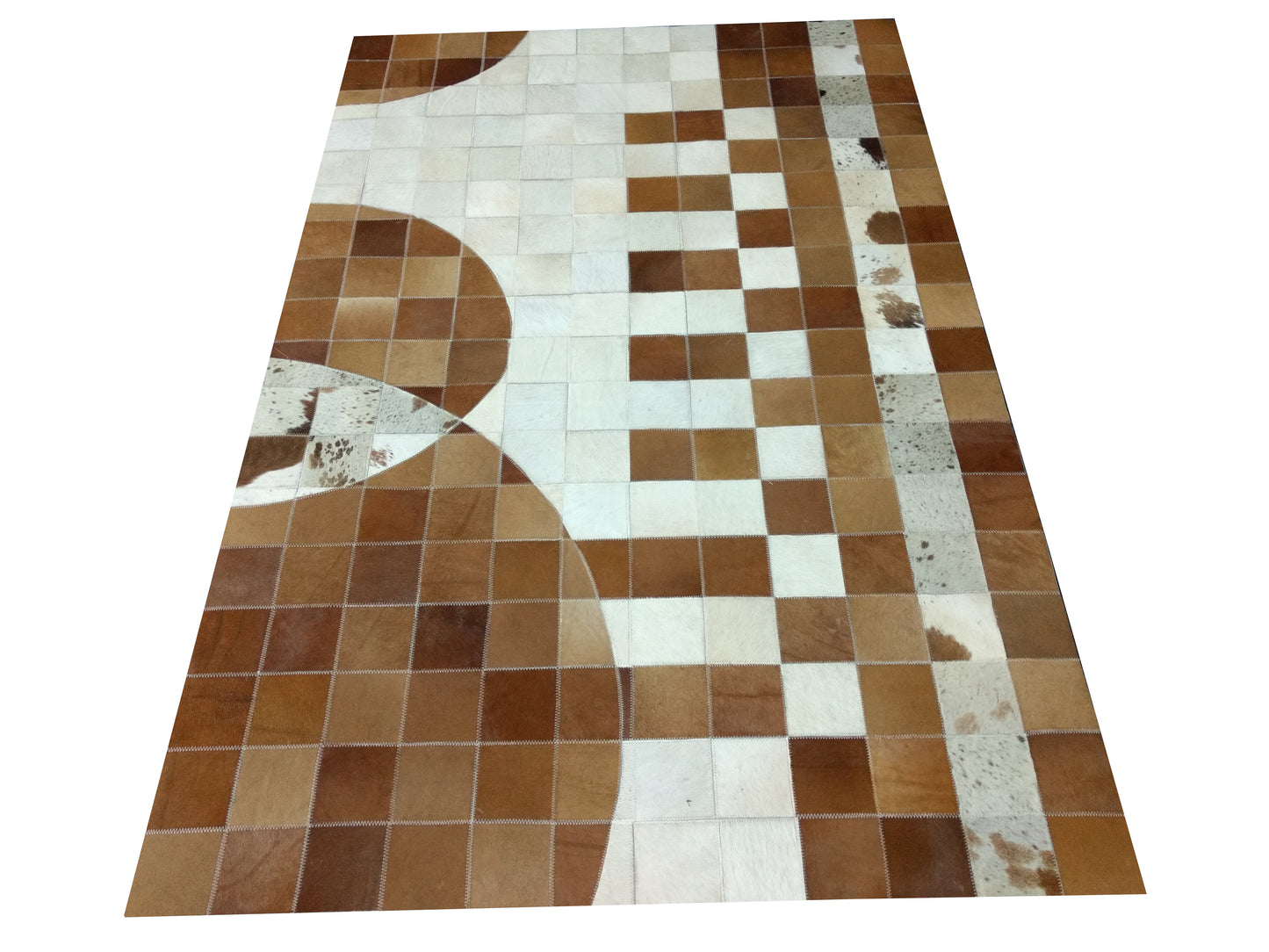 Our handcrafted cowhide patchwork rug 8 x 10 are perfect for large room and size