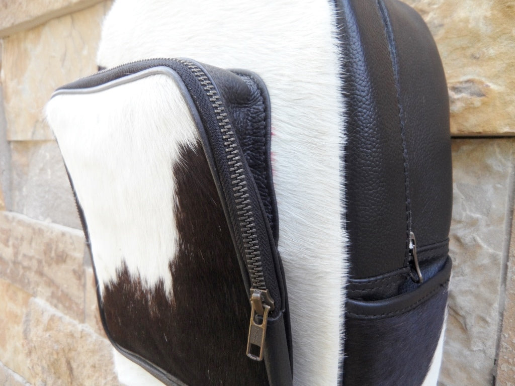 Western Cowhide Bag White Black Brown.