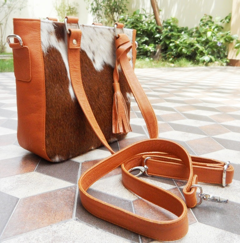 Real Cowhide Crossbody Bag Messenger Purse