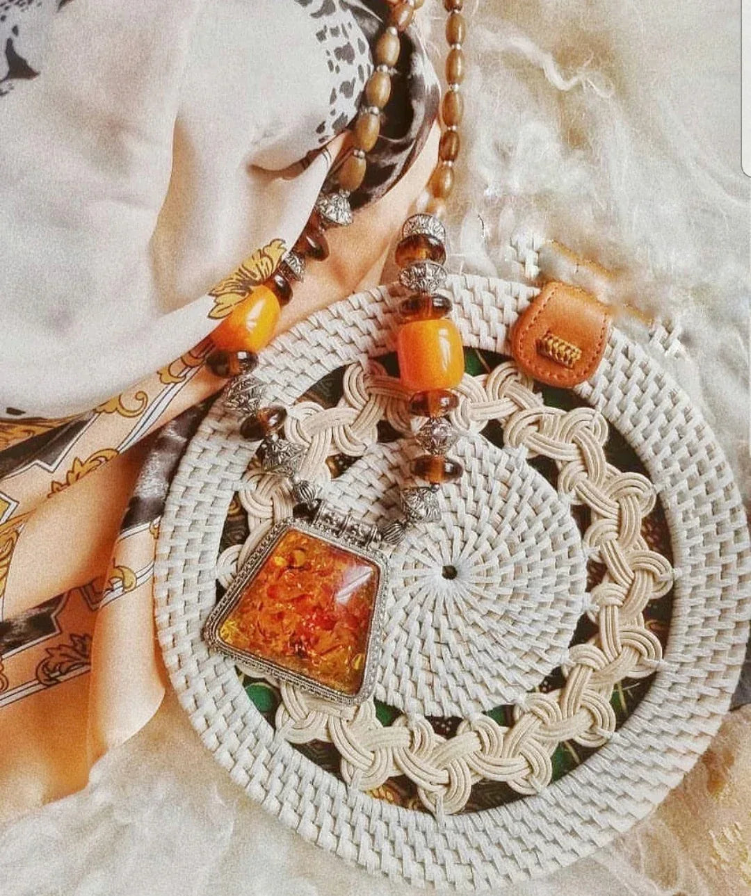 Round Rattan Bag Ubud Wicker
