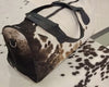 cow hair duffel bag