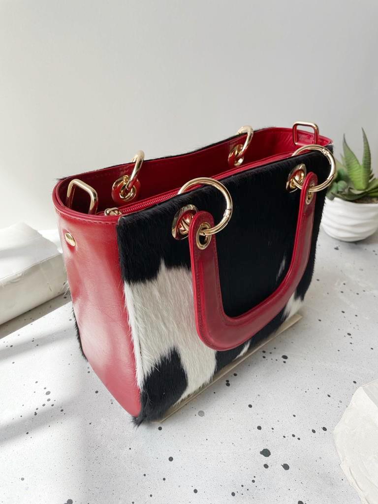 Cow hide Bucket Bag Real Leather Hair On Hide Free Shipping