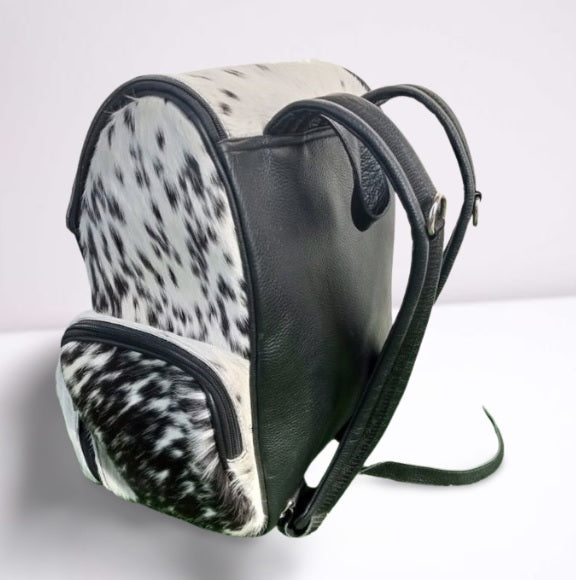Natural Cowhide Backpack with Fringe