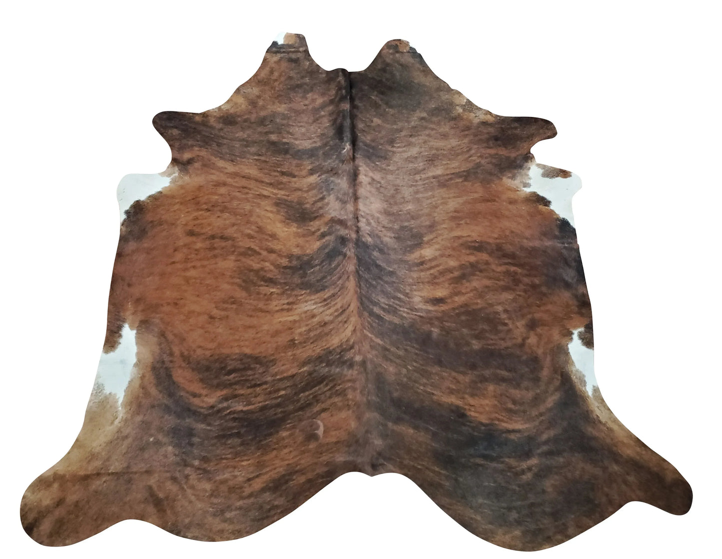 Brown Brindle Cowhide Rug 7.3ft X 6.4ft