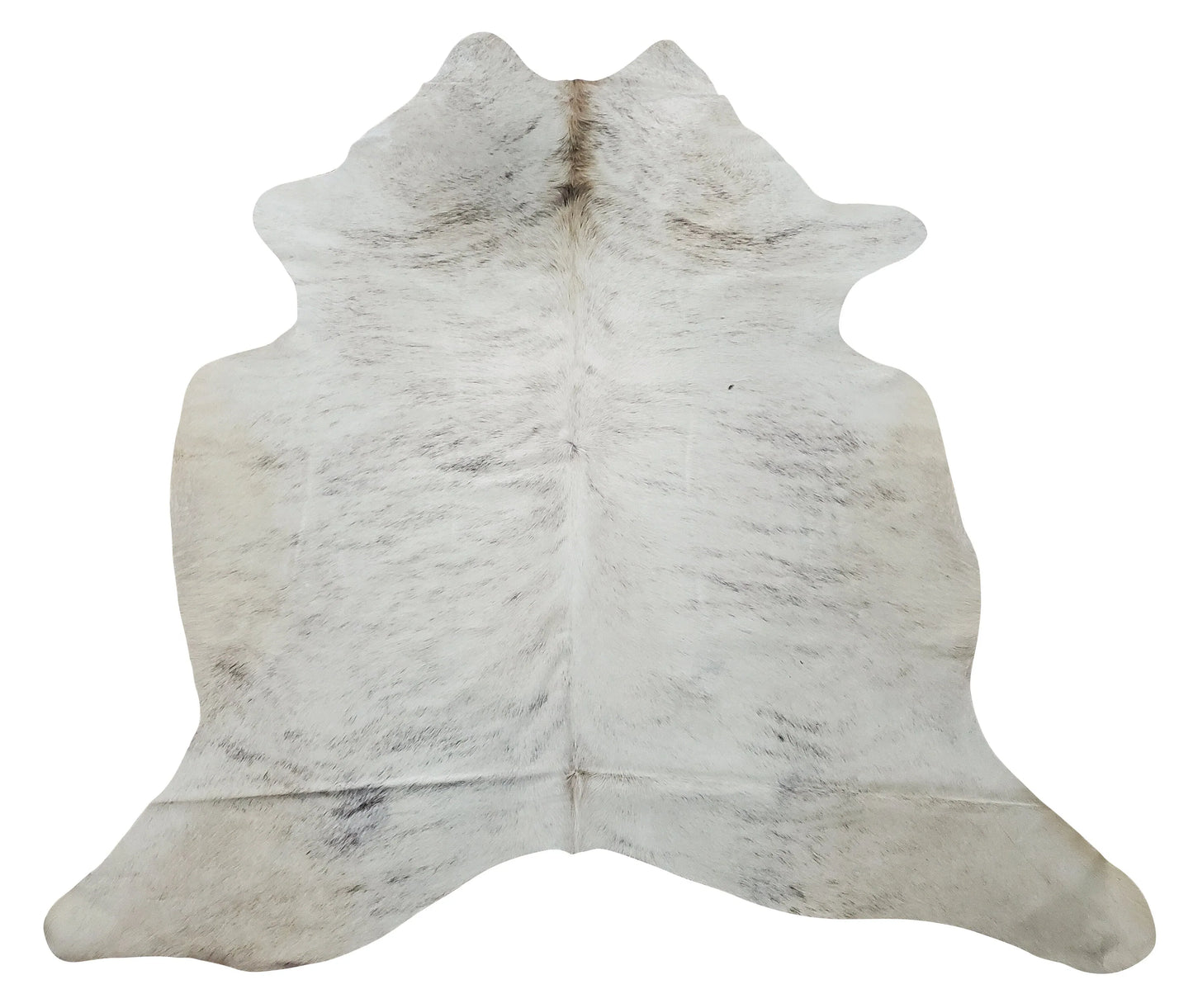 Exotic Light Brindle Grey Cowhide Rug 6.6ft x 5.6ft
