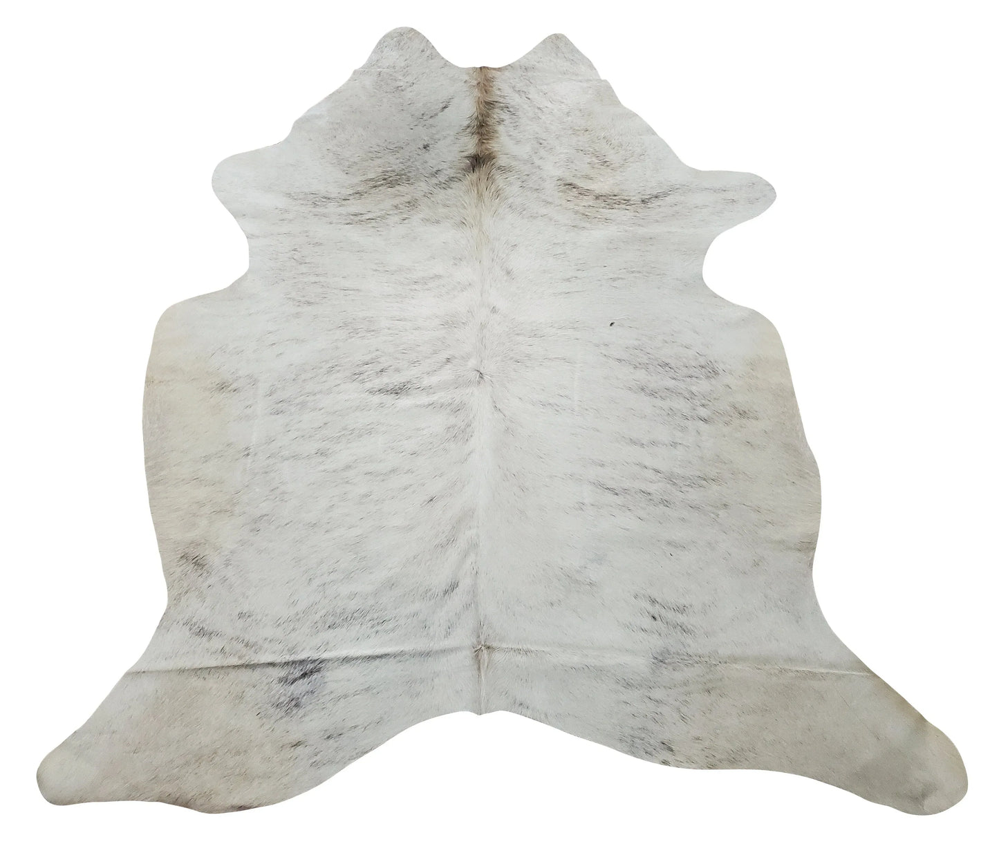 Exotic Light Brindle Grey Cowhide Rug 6.6ft x 5.6ft