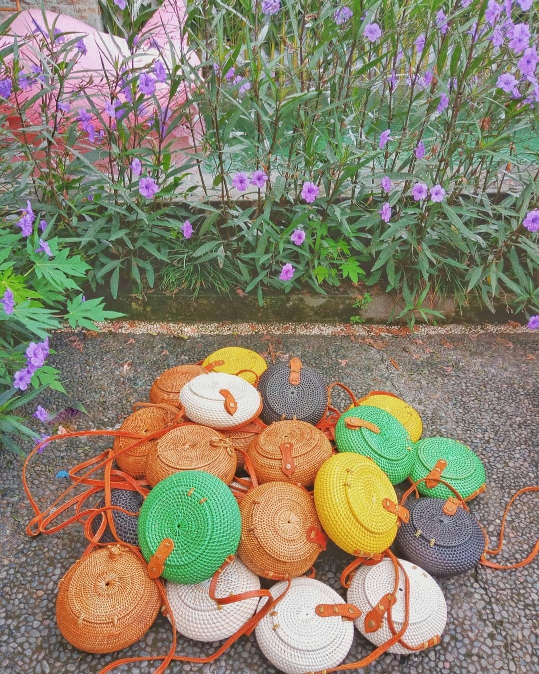 hand made Straw Shoulder Bag