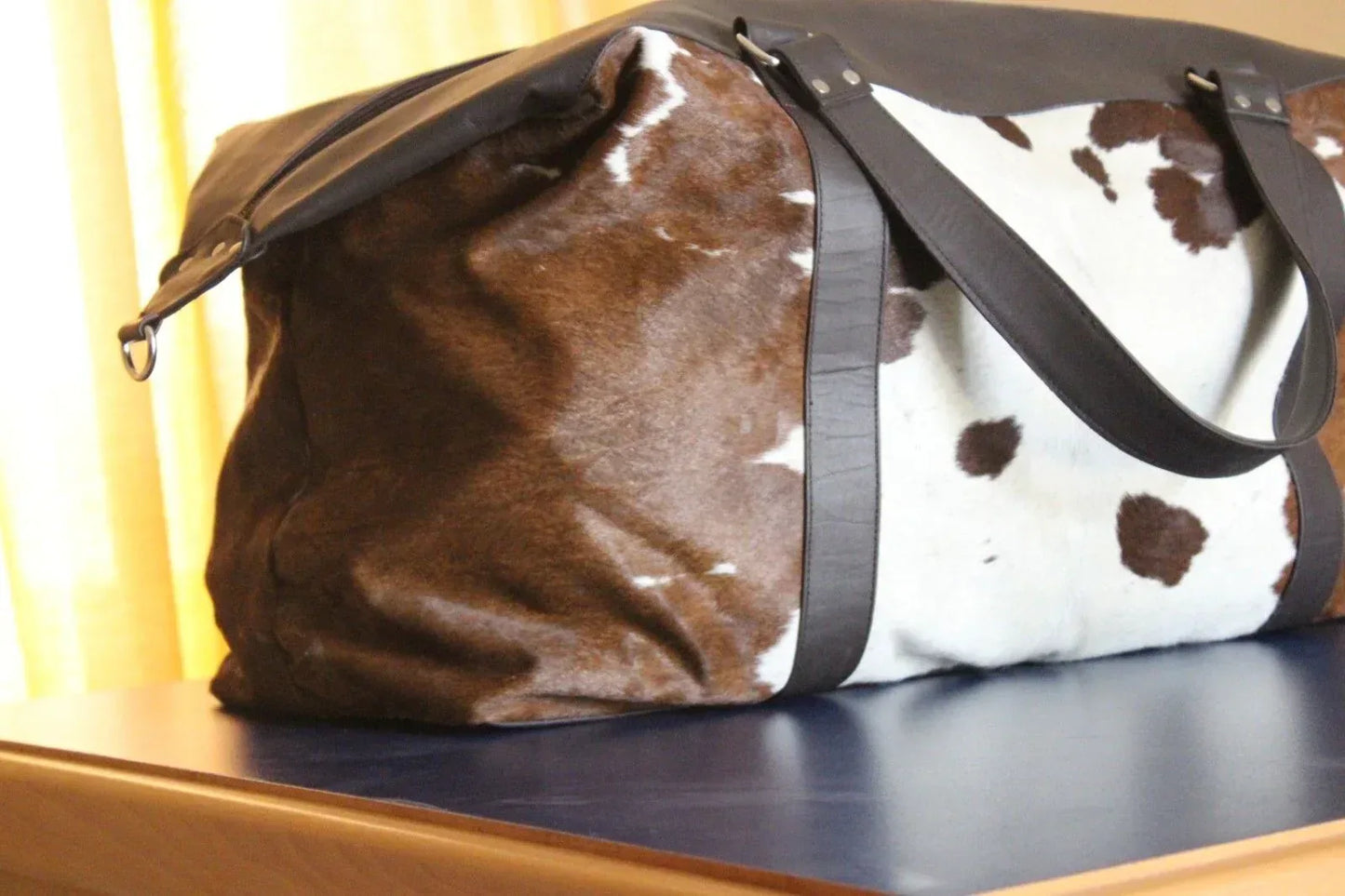 Cowhide Luggage Bag – Hair On Hide Leather Travel Duffle