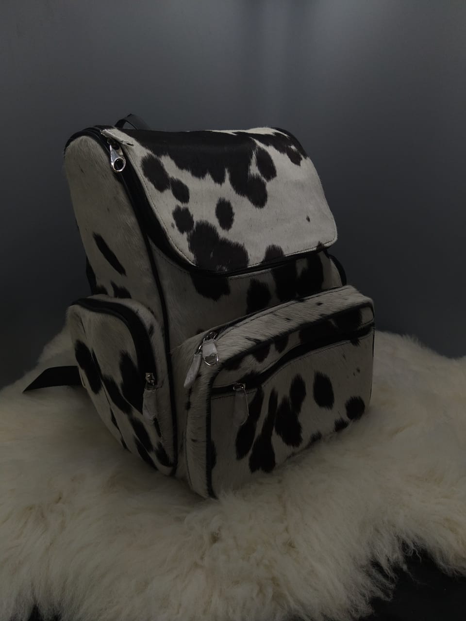 Cowhide School Backpack Bag