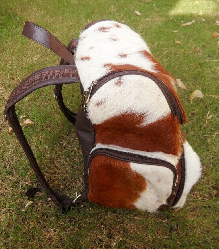 Cowhide School Backpack Bag