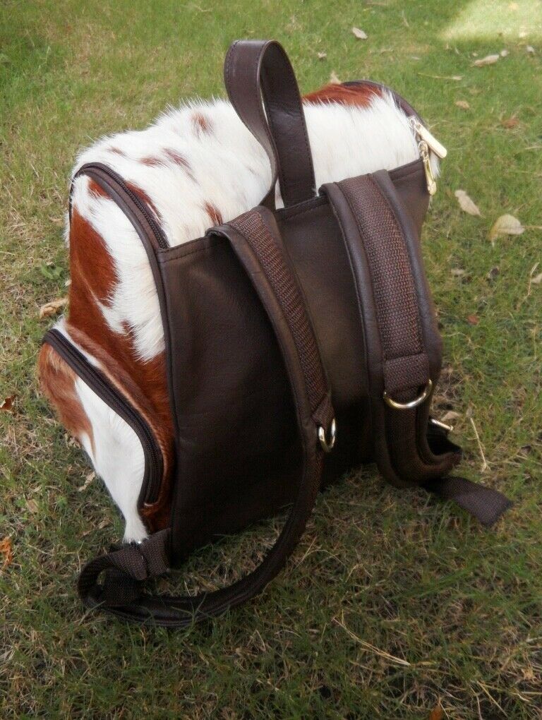 Cowhide School Backpack Bag