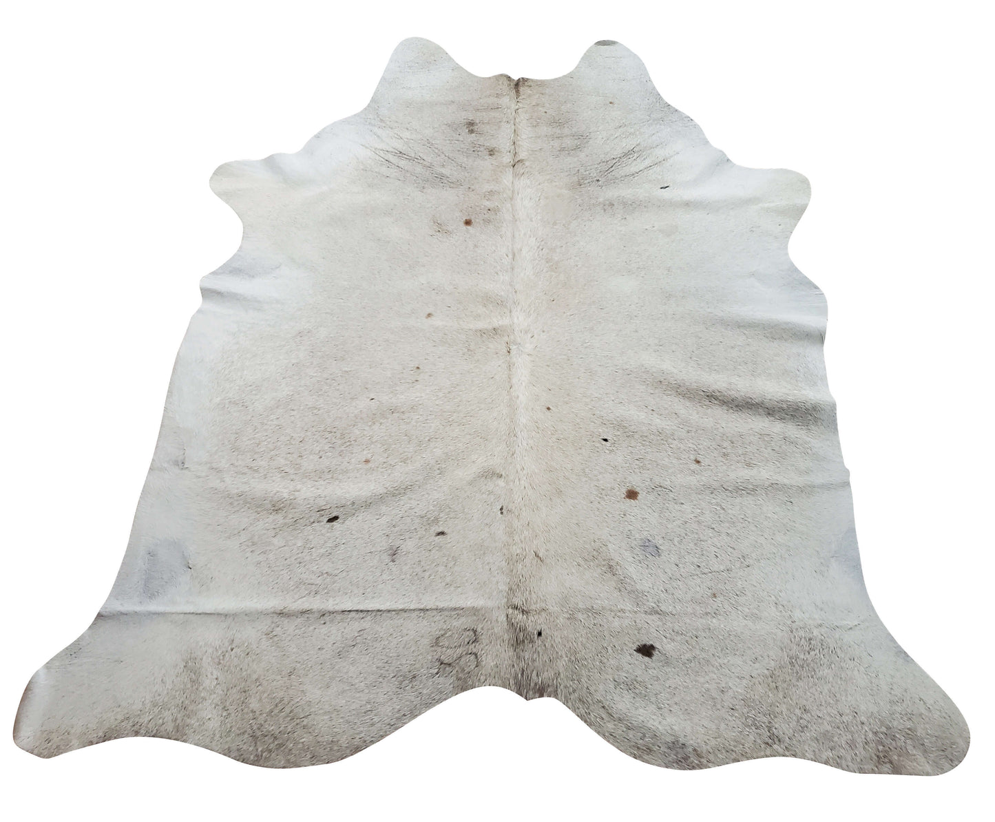 Cowhide Rug Natural Grey White 7.1ft x 6.2ft