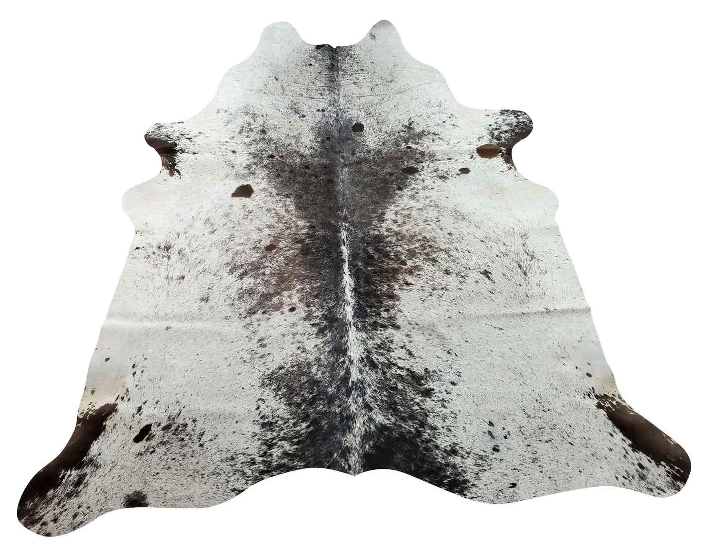 Large salt and pepper tricolor cowhide rugs are the perfect way to achieve natural look.