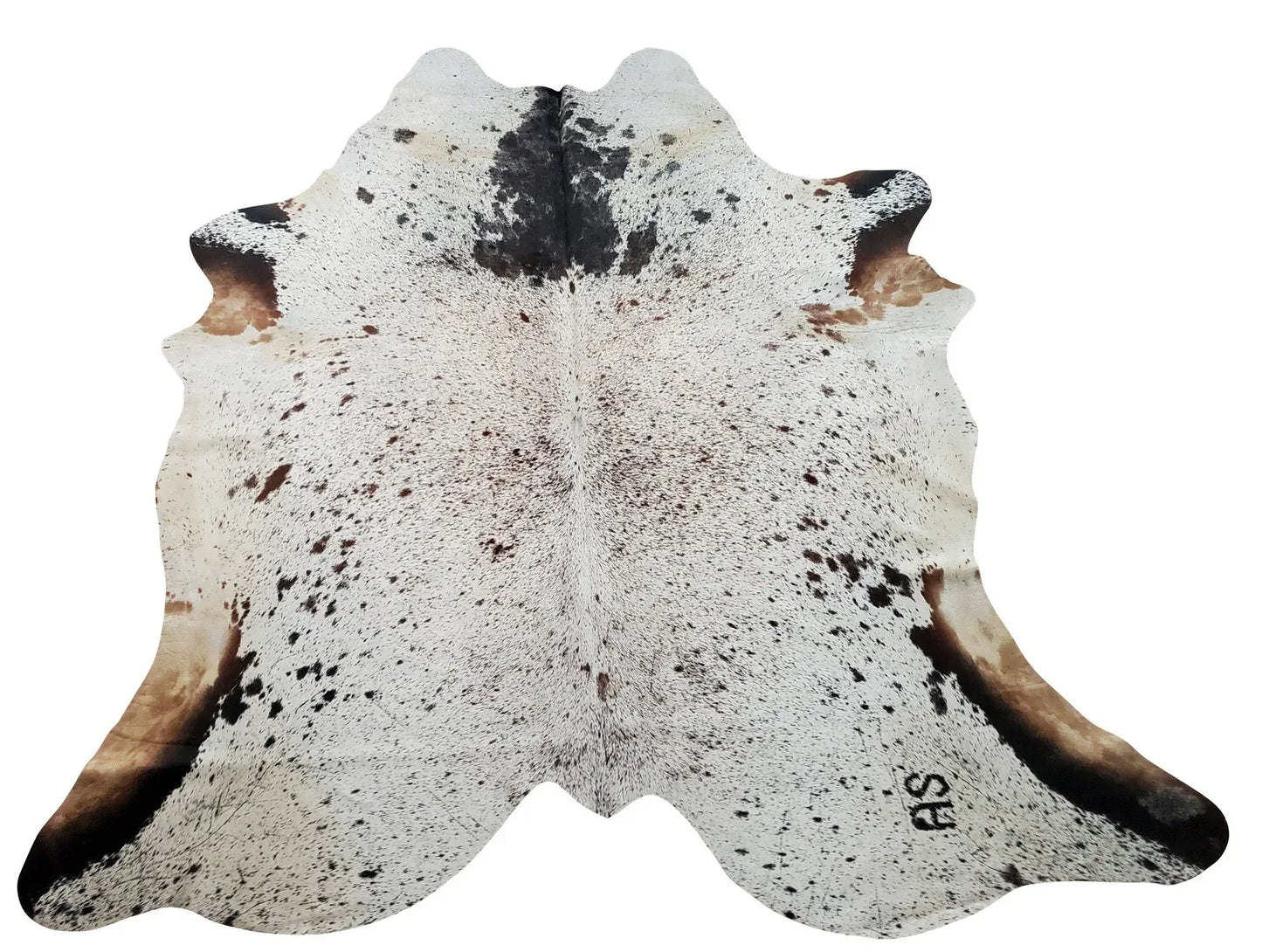 Natural Speckled Cowhide Rug Tricolor 7.1ft X 6.8ft