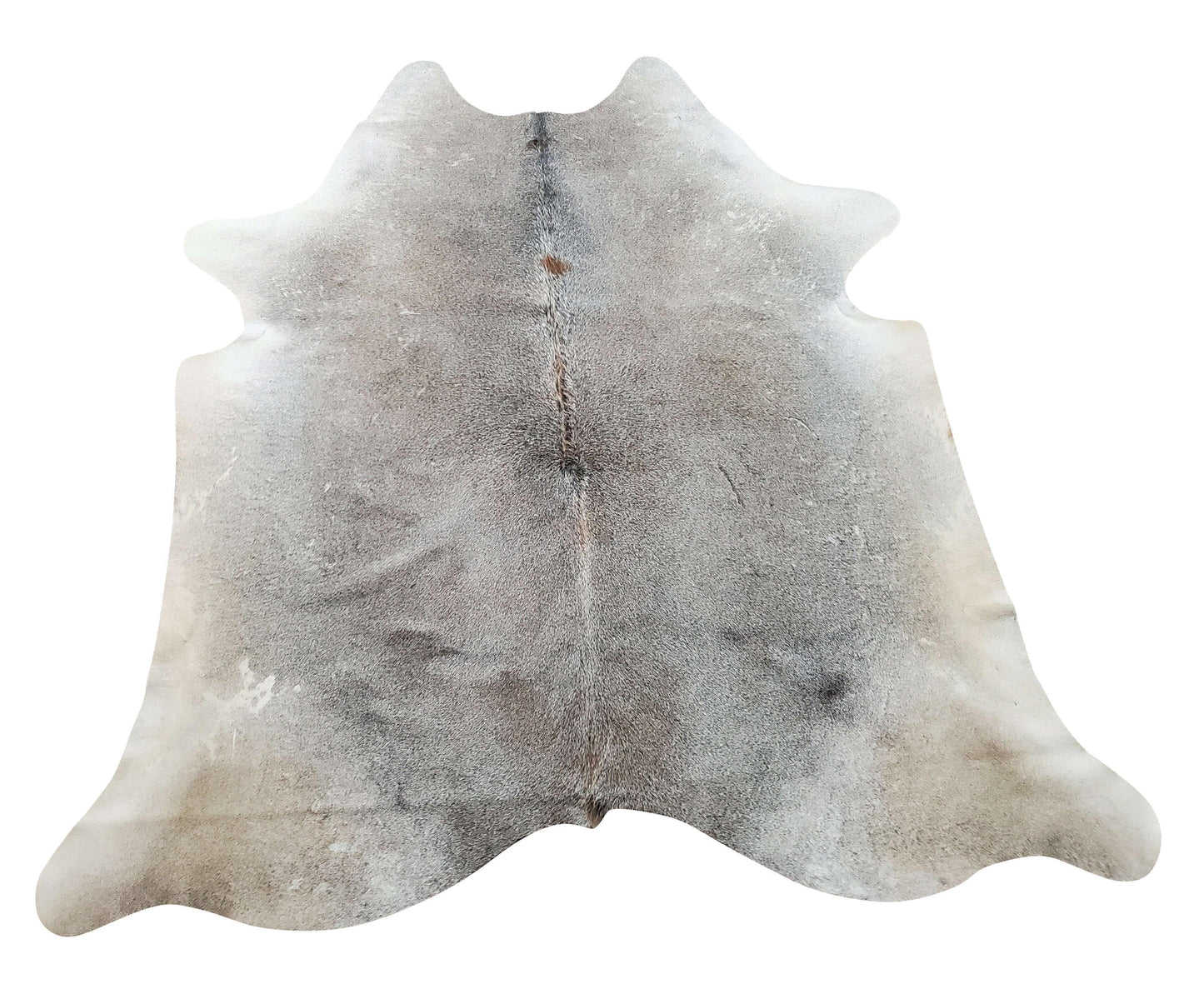 Natural Exotic Grey Cowhide Rug 6ft x 5.4ft