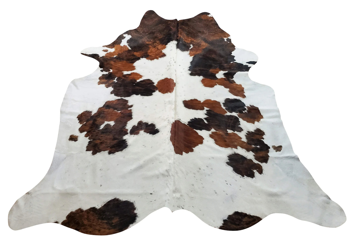 Tricolor Real Cowhide Rug 7.5ft x 7ft