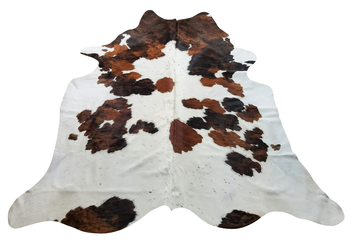 Tricolor Real Cowhide Rug 7.5ft x 7ft