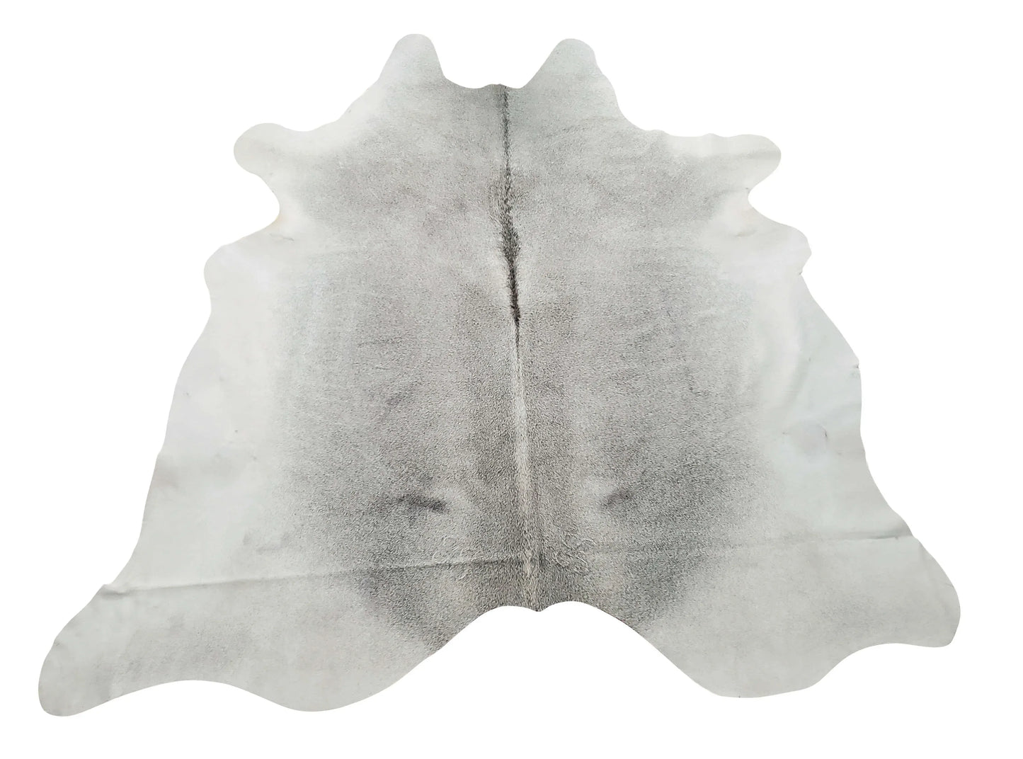 Genuine Large Grey Cowhide Rug 7ft x 6.6ft