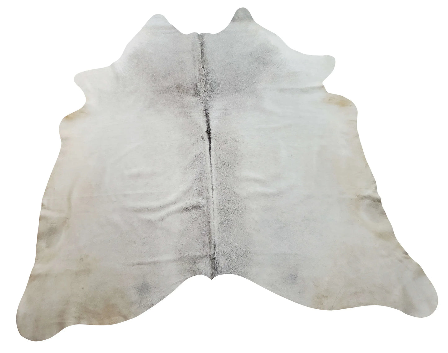 Authentic Large Grey Cowhide Rug 7ft x 6.6ft