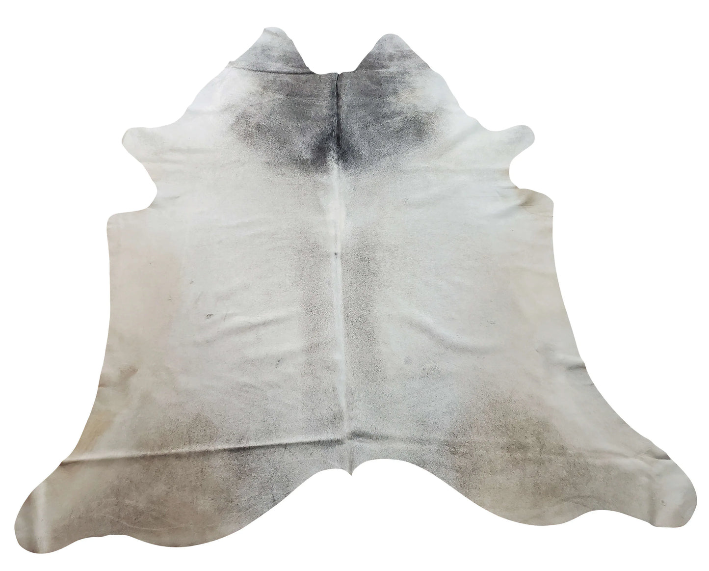 Large Grey Brindle Light Cowhide Rug 7.1ft x 6.3ft