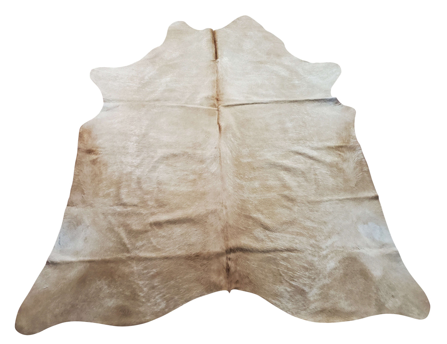 A terrific beige grey cowhide rug that will liven up any space due to its all-natural, real structure.