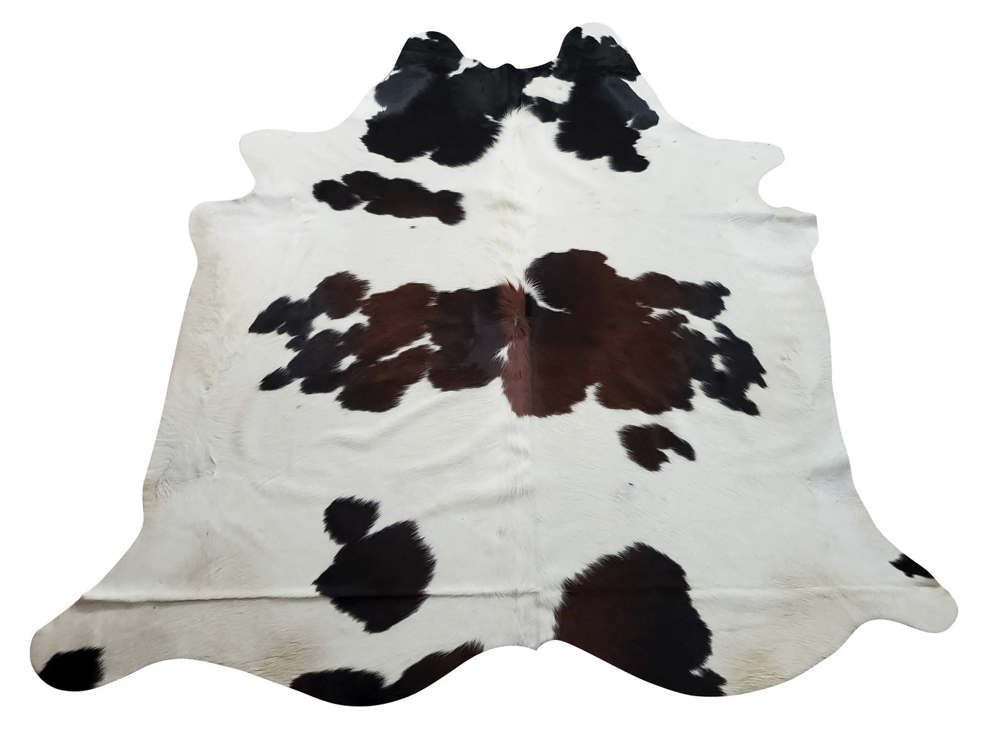 Salt Pepper Cowhide Rug TriColor 7.3ft x 6.3ft