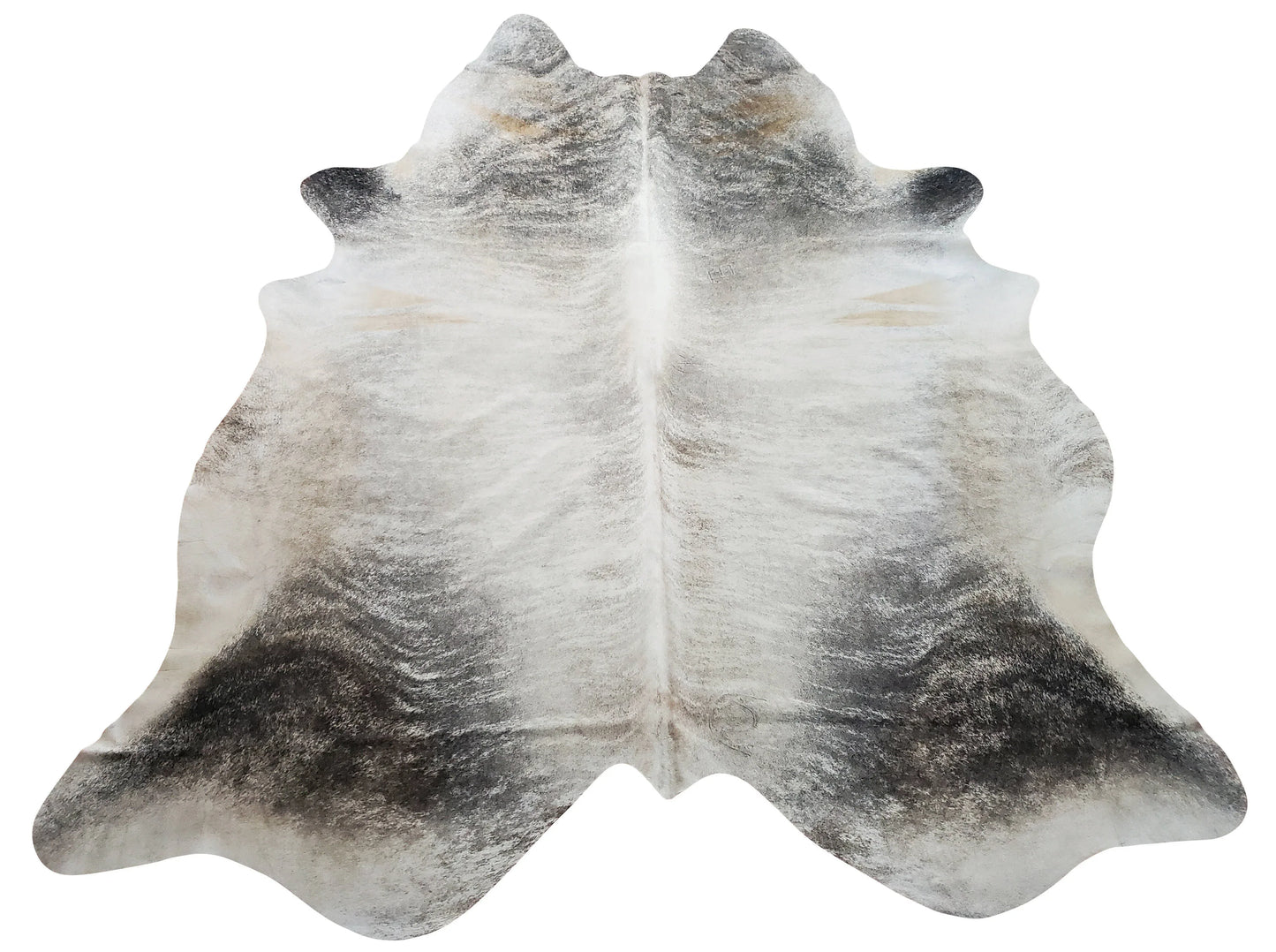 New Grey Brindle Cowhide Rug 8.3ft x 7ft