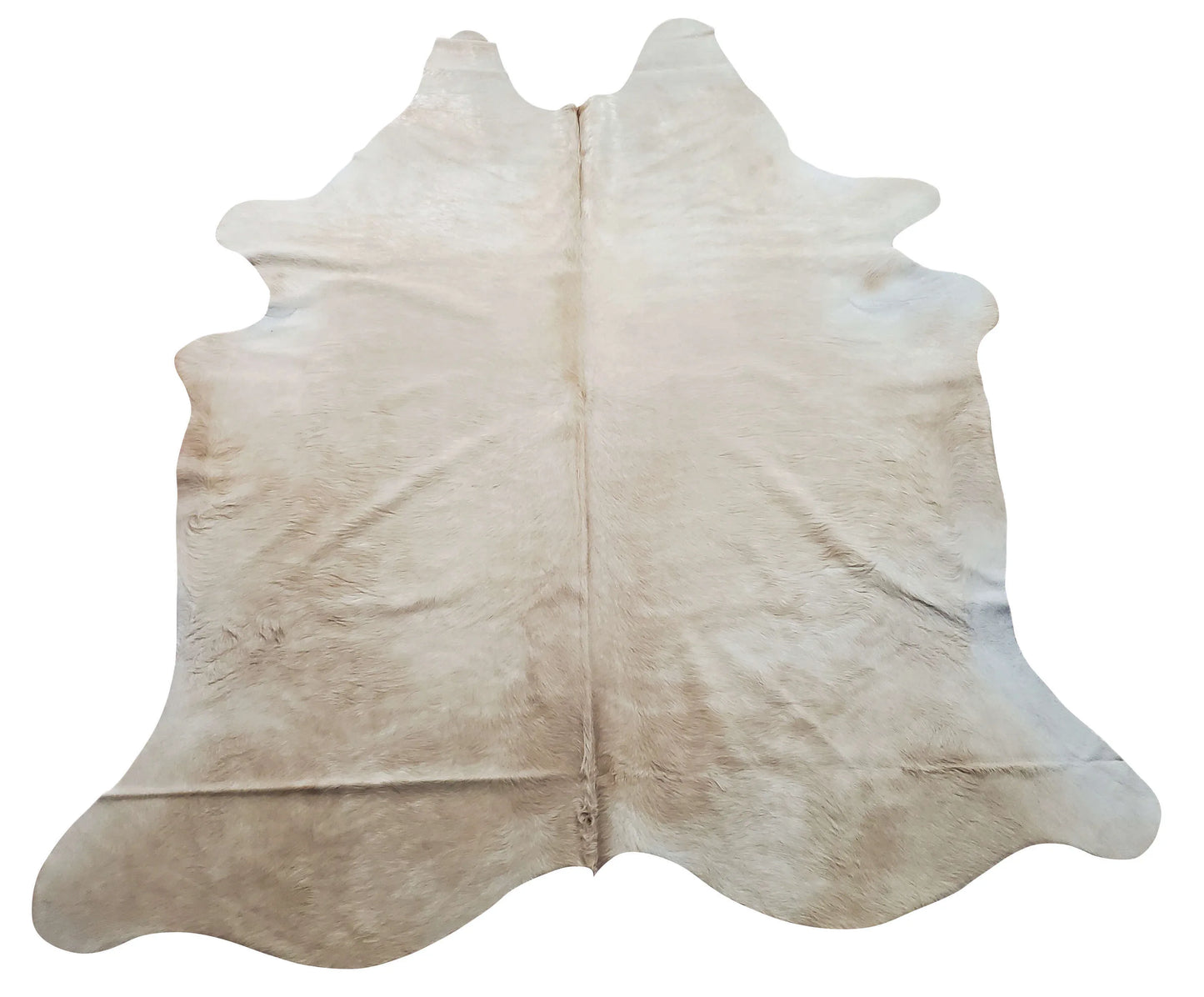 Natural Beige Cream Cowhide Rug 7.3ft x 6.5ft