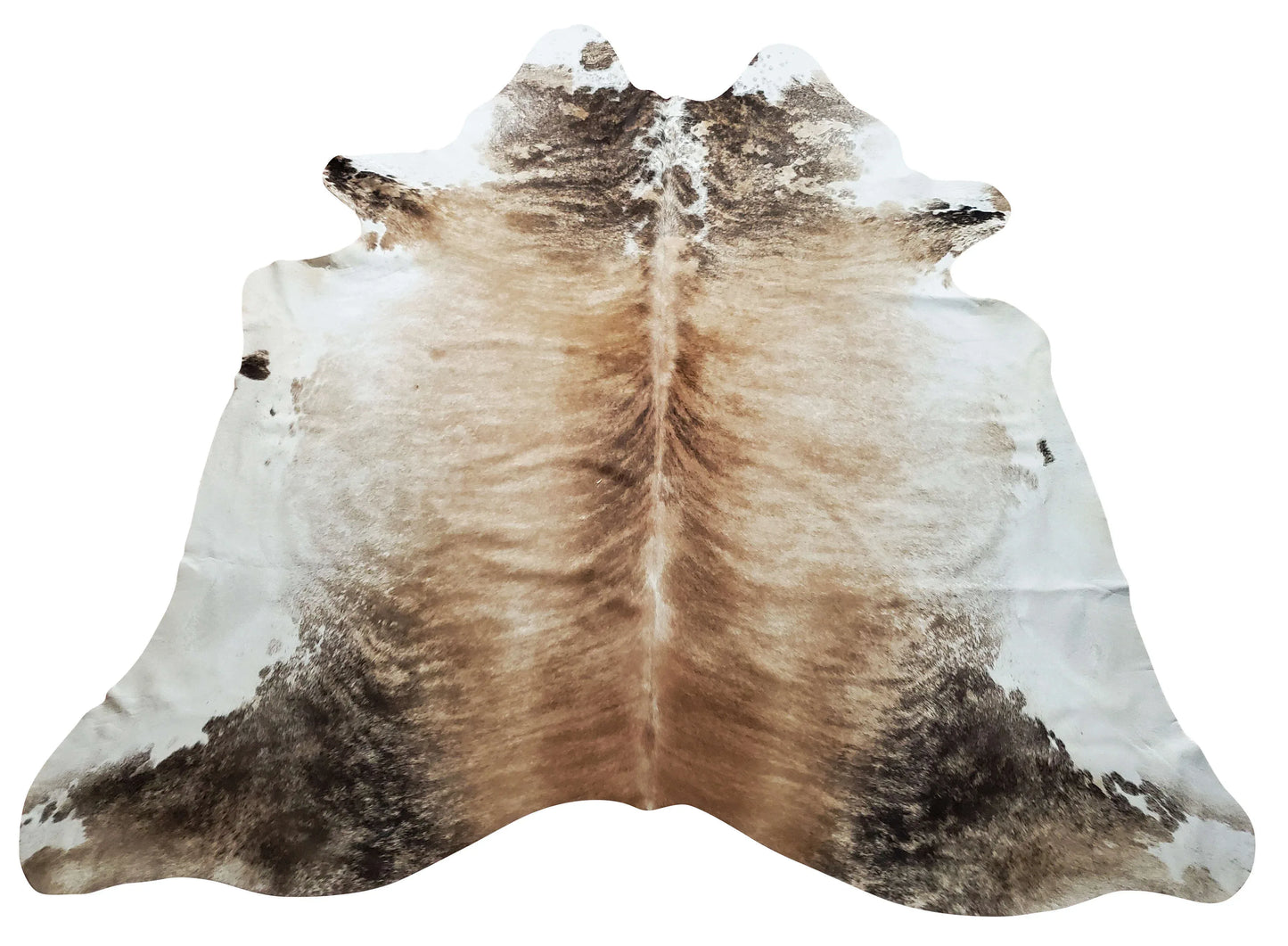 Tan Neutral Cowhide Rug 7ft x 6ft