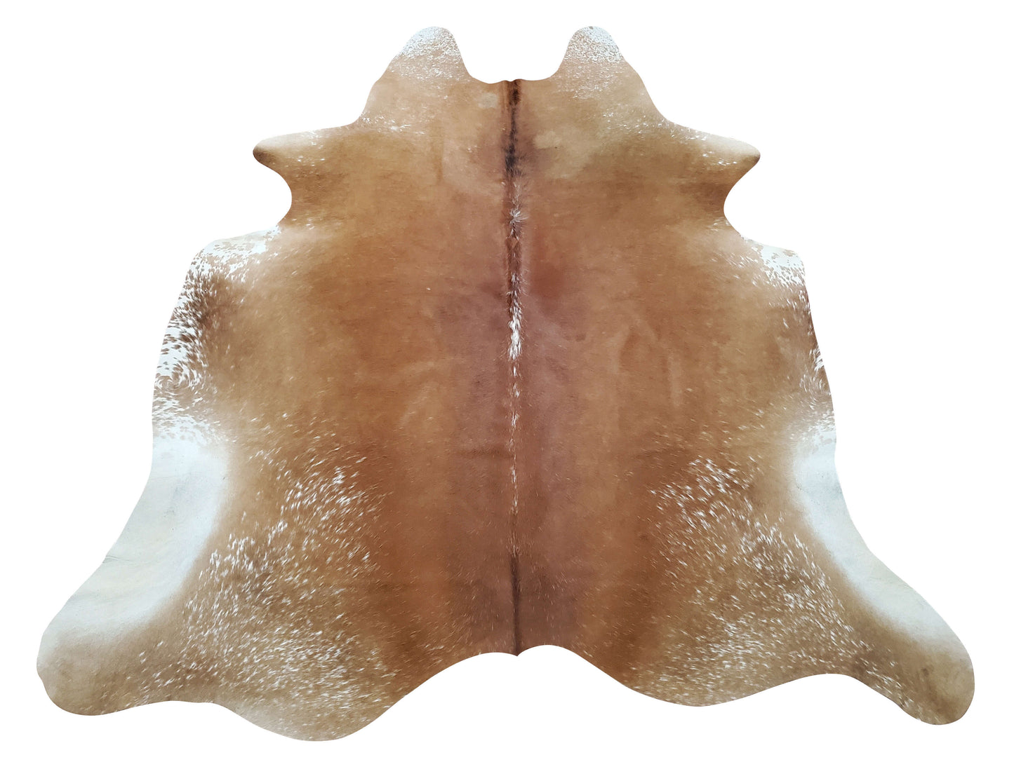 A natural cowhide rug in reddish brown for your boho living room or farmhouse decorating, these cowhides are free shipping USA, soft and smooth.