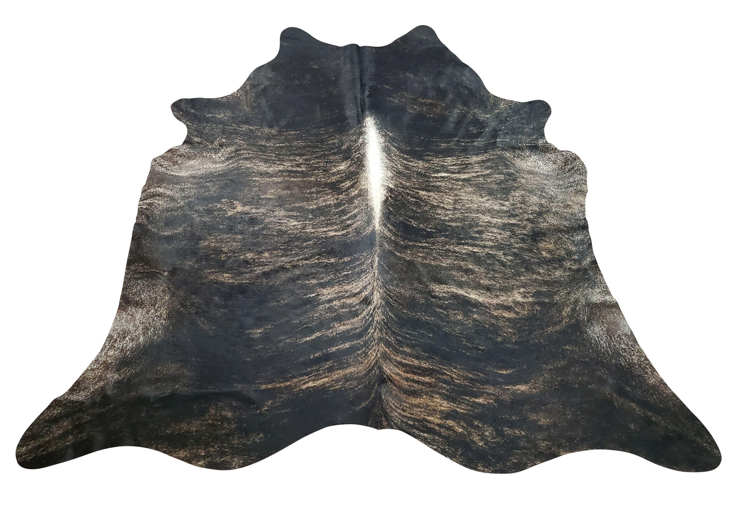 Large Dark Grey Cowhide Rug 7.3ft x 7.2ft