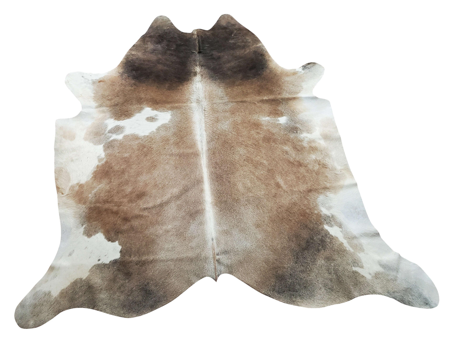 Genuine Light Tan Cowhide Rug 8ft X 6.5ft