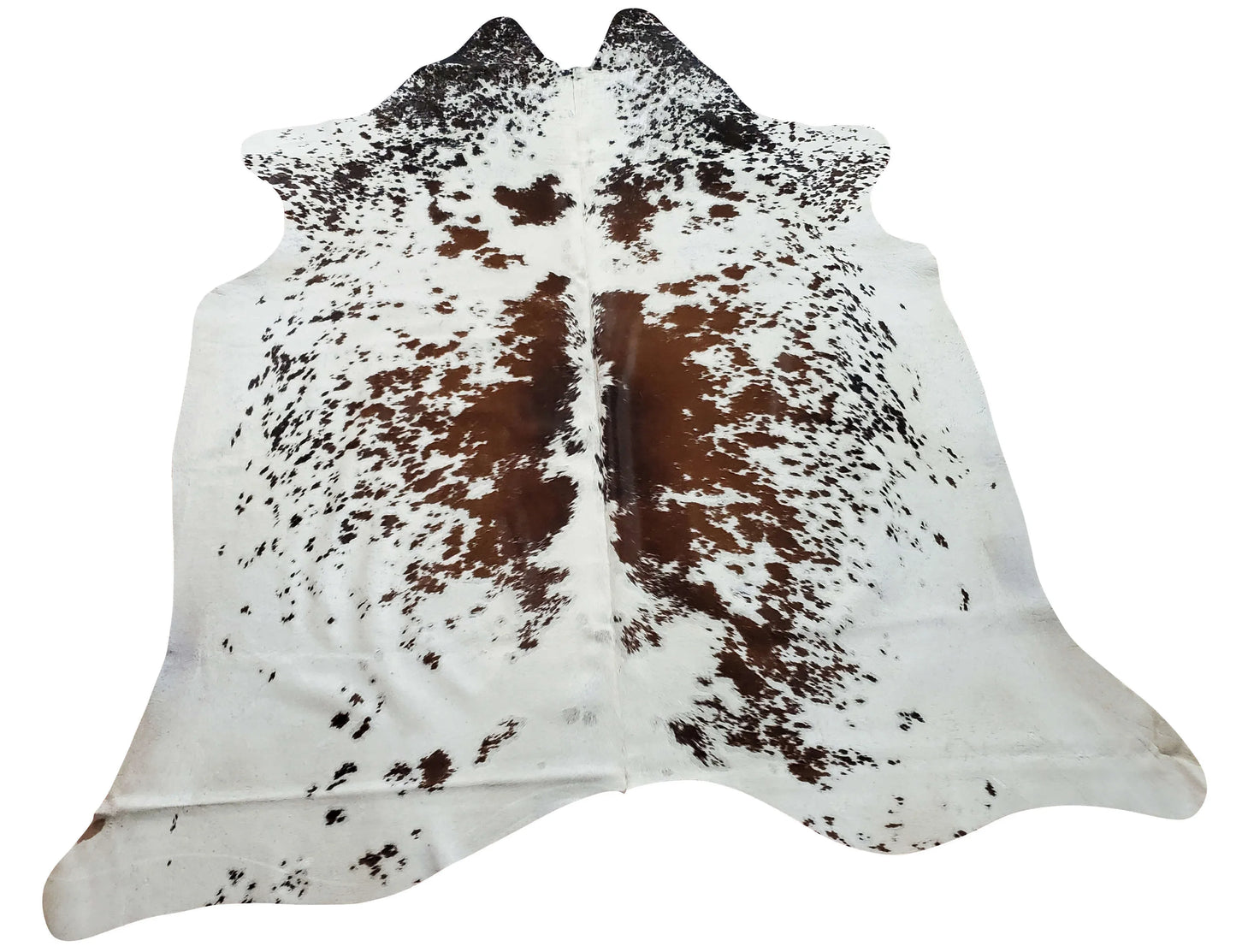 Cowhide Rug Speckled Tricolor 6.2ft x 6.2ft