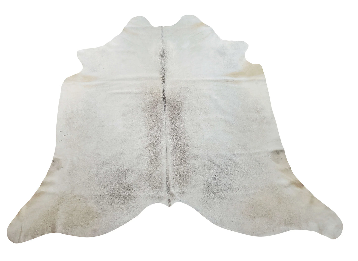 Small Light Gray Cowhide Rug 6.4ft x 6.4ft